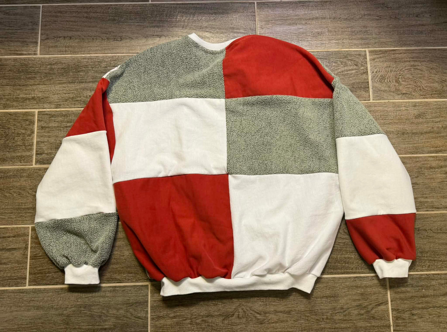 Nike Red & Sage Floral Patchwork Hoodie