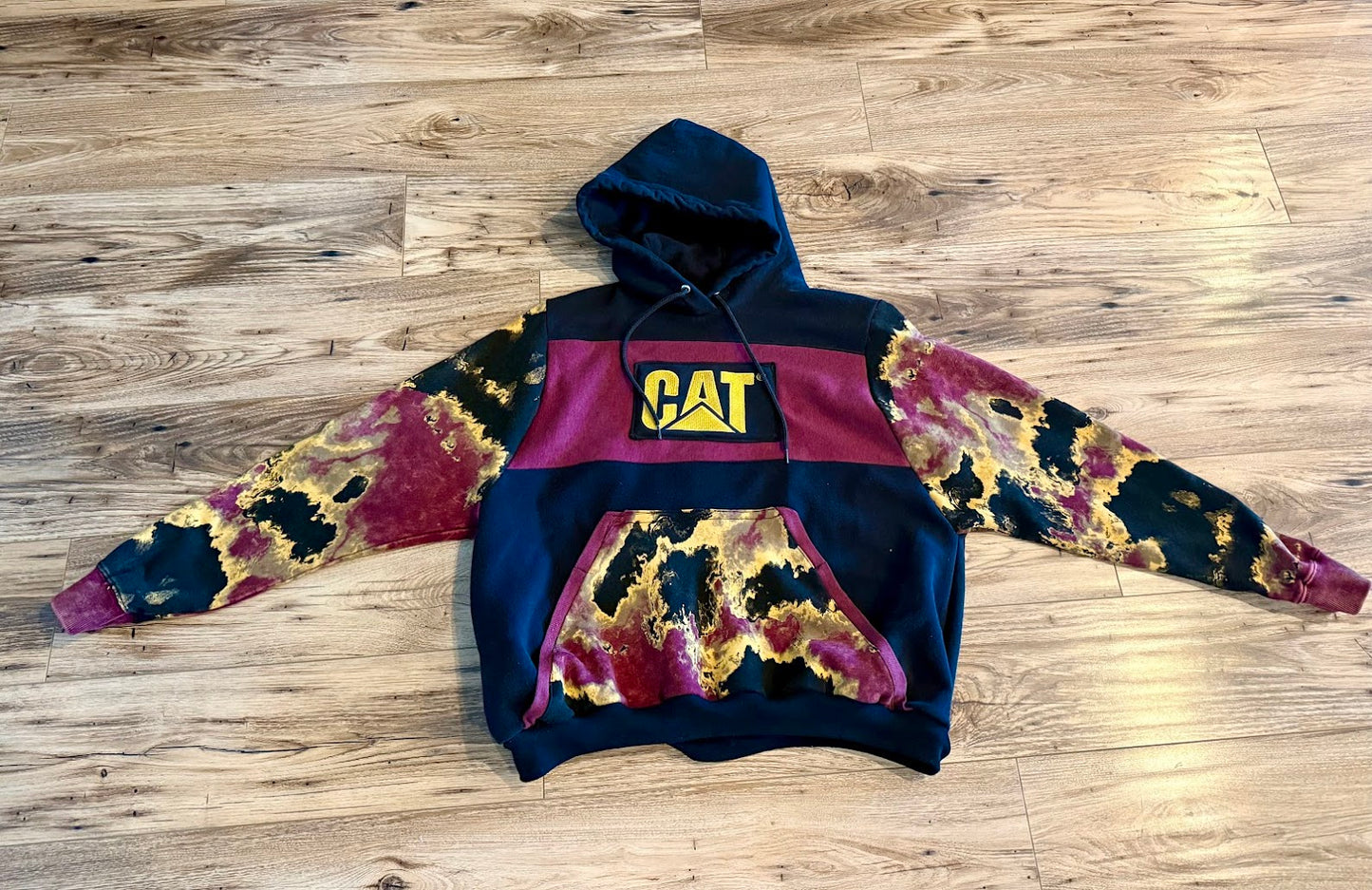 CAT Burgundy & Gold Hoodie