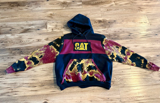 CAT Burgundy & Gold Hoodie