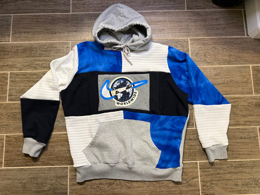 Nike Worldwide Blue & Gray Hoodie