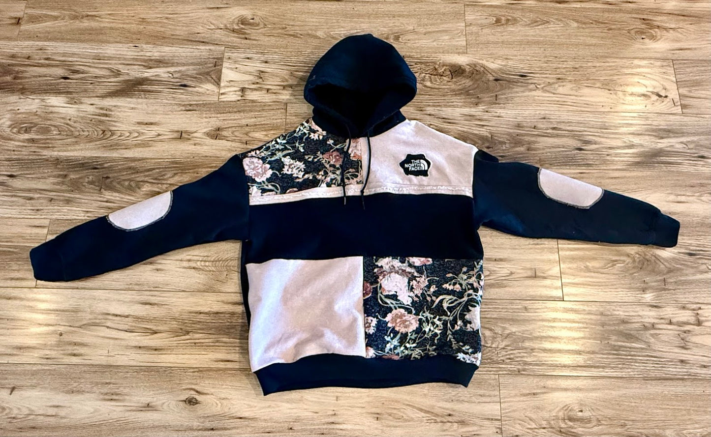 Pink & Black Floral The North Face Hoodie