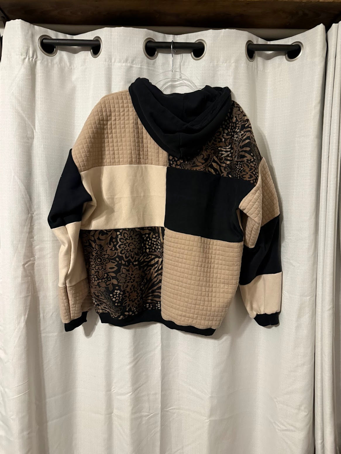 Nike Leopard Print Patchwork Hoodie